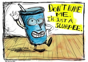 7-11 cartoon by Mickey Paraskevas