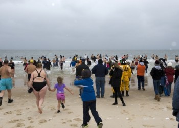 Hamptons Winter Olympics Plunge Event.