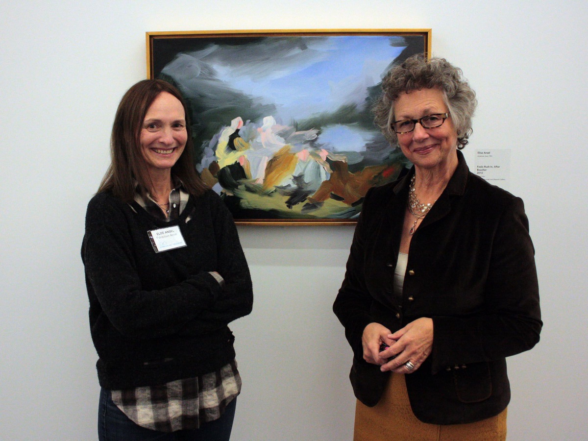 Artist Elise Ansel and museum curator Alicia Longwell