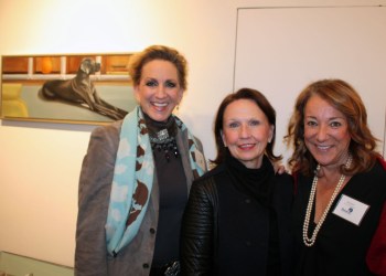 Artist Pia Ledy, Gail Rothwell and Hope Kramer of The Retreat