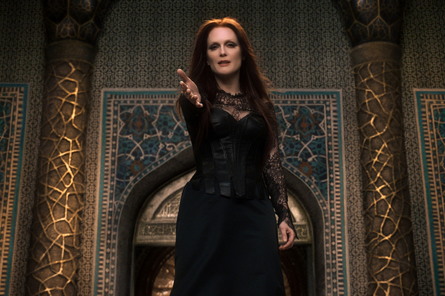 Julianne Moore is the witch queen Mother Malkin in Seventh Son.