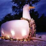 The Big Duck dresses up for Christmas