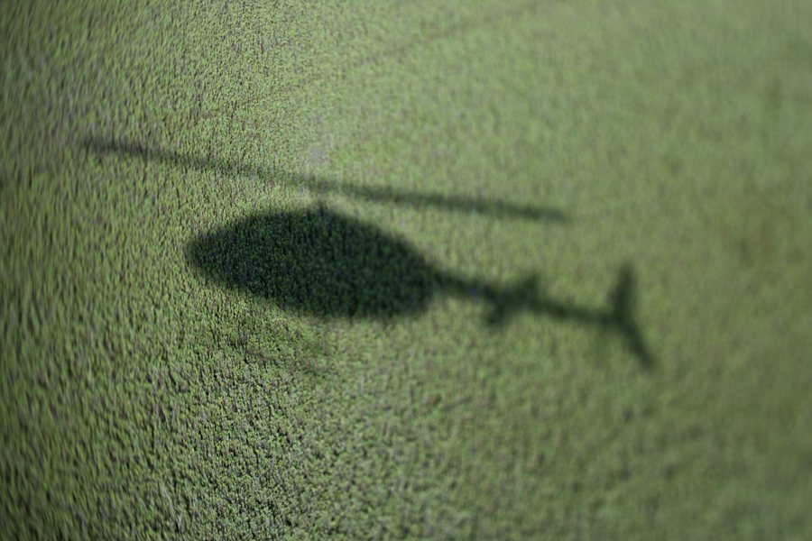 Helicopter shadow