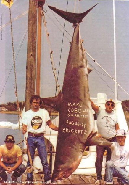 Another monster shark captured from Mundus' fishing boat, "The Cricket II" in 1979