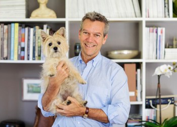 2015 ARF Showhouse designer Kevin Hart with Lakshmi