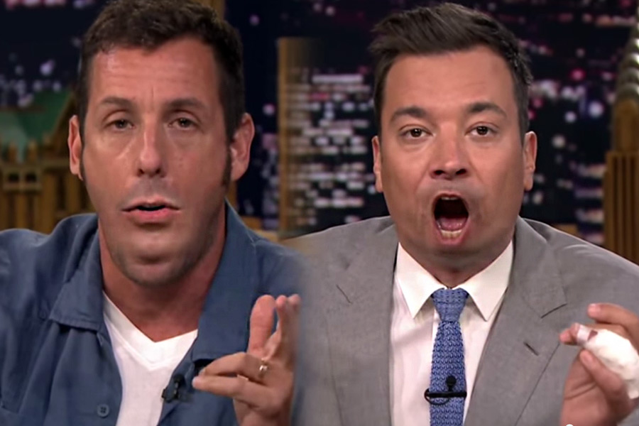 Adam Sandler and Jimmy Fallon's lip-flip duet on The Tonight Show