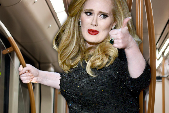 Adele was spotted on the Hamptons Subway