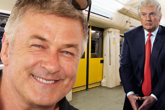 Alec Baldwin and Donald Tump on the Hamptons Subway