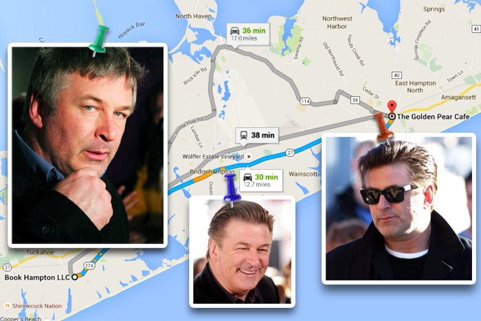 Alec Baldwin in three places at once in the Hamptons!