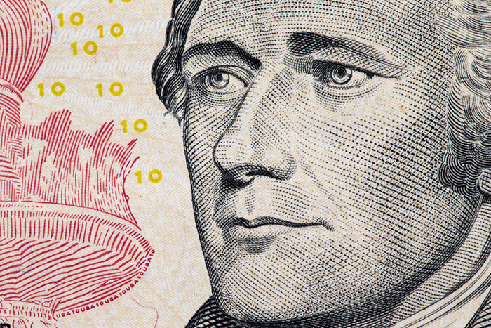 Alexander Hamilton 10 dollar bill