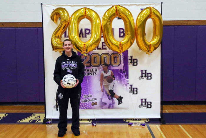 Alexis Fotopolous has reached 2,000 career points for Hampton bays High School Basketball