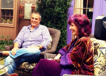 Amy Zerner and George Hirsch film 'George Hirsch Lifestyle' at her studio