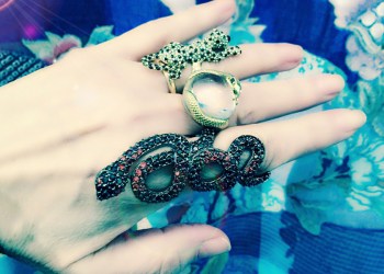 Amy Zerner shows off her rings