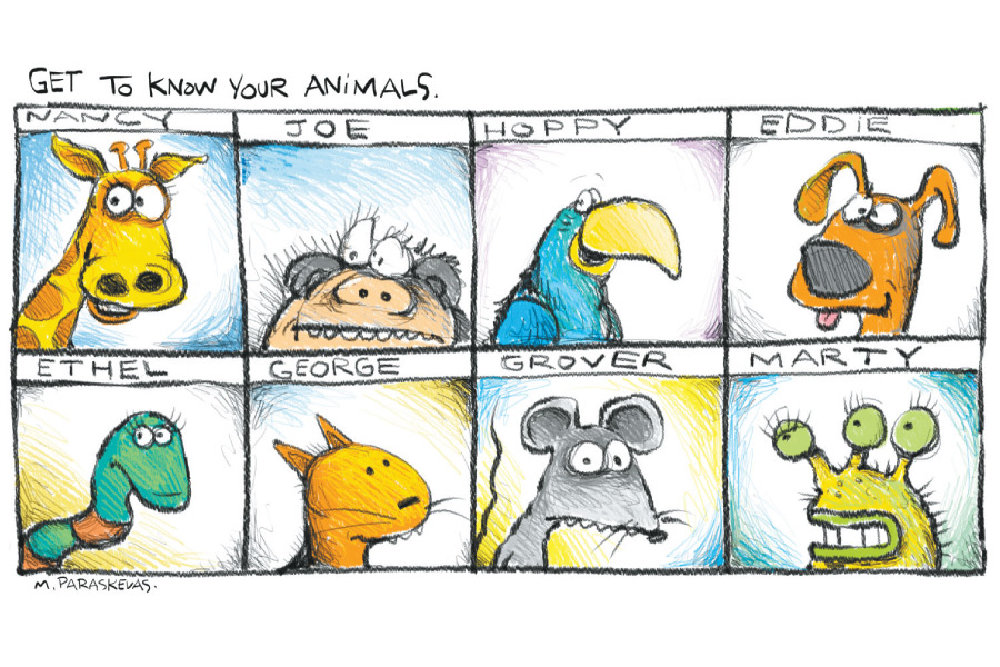 Animals Cartoon By Mickey Paraskevas