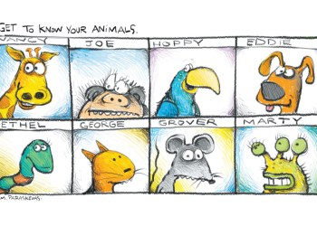 Animals Cartoon By Mickey Paraskevas
