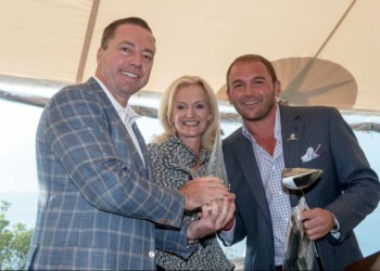 Board member Jim Halpin, Ann Liguori, Robert Catalano, Charitable Business Man Award Recipient