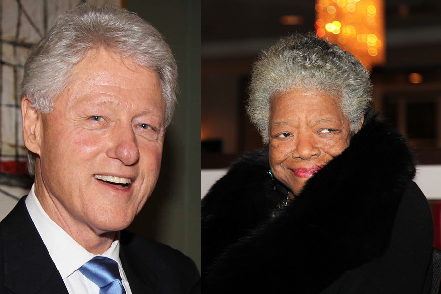 Annie Watt's photographs of Bill Clinton and Maya Angelou