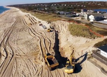 The Army Corps break ground in Montauk