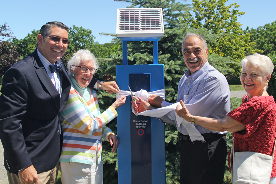 Peconic Landing welcomes the public for audio guided sculpture tours.
