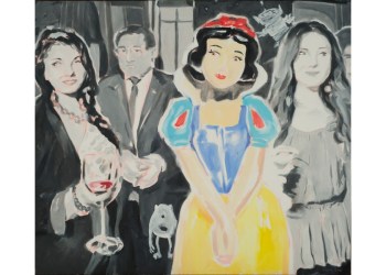 Kevin Berlin, Snow White (Someday Your Prince Will Come), Oil on Canvas, 41 x 46 in, Gallery Valentine