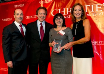 Dan Conn, CEO of Christie’s International Real Estate; William Lie Zeckendorf, Owner and Co-Chairman of Terra Holdings, parent company of Brown Harris Stevens and Halstead Property, LLC; Aspasia G. Comnas, Executive Managing Director of Brown Harris Stevens of The Hamptons and North Fork; Kathleen Coumou, Senior Vice President, Regional Manager – Northeast Region Christie’s International Real Estate