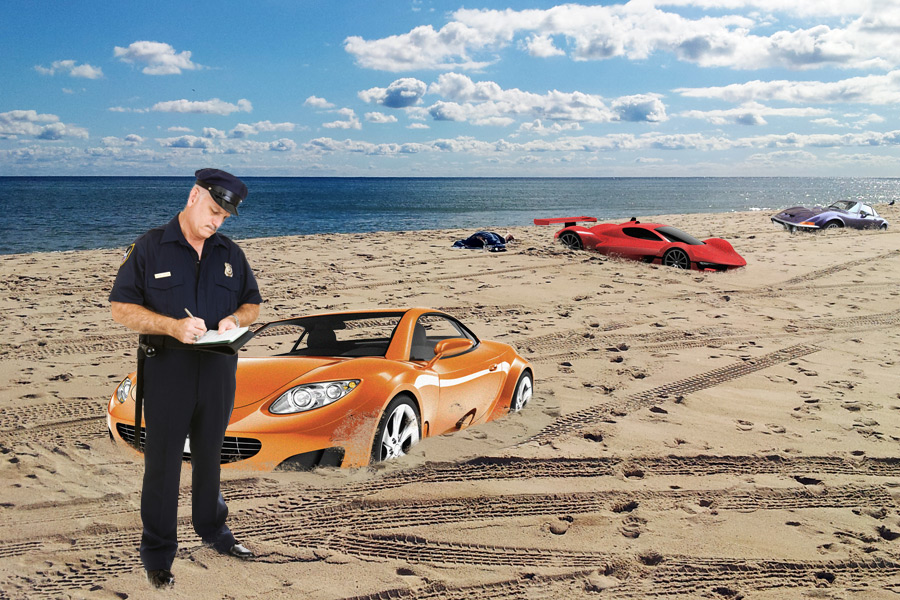 Local police are frustrated with discarded Hamptons sportscars