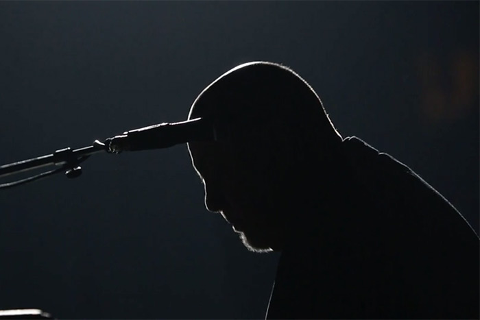 Billy Joel silhouette in the "Billy Joel: New York State of Mind" film