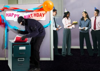Rodney M. celebrates his birthday a little differently at the Hampton Subway office