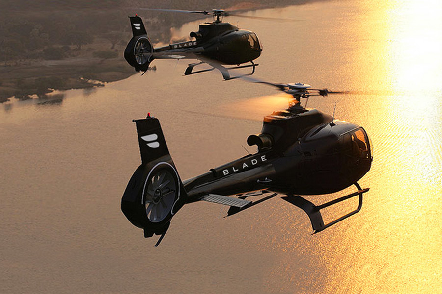 The Blade app offers helicopter rides from NYC to the Hamptons