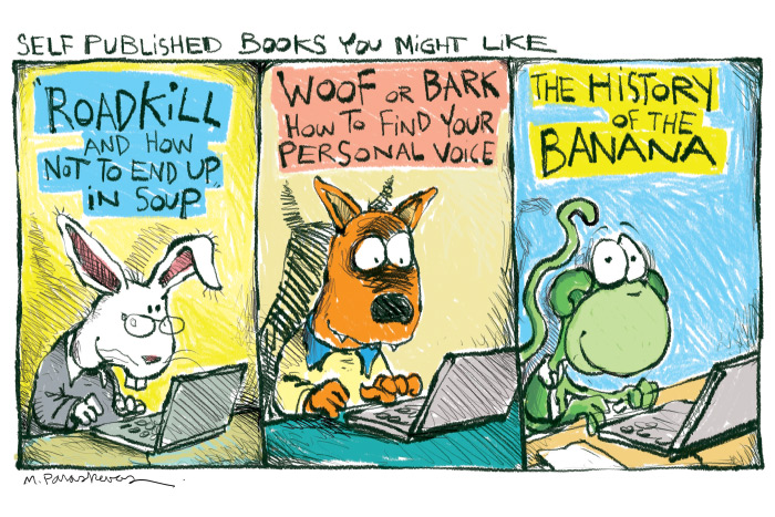 Books Cartoon by Mickey Paraskevas