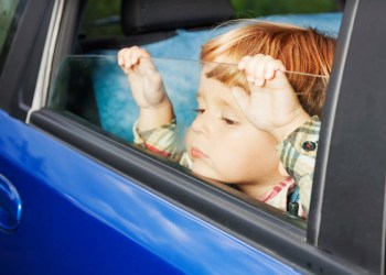 Bored Kid in Car