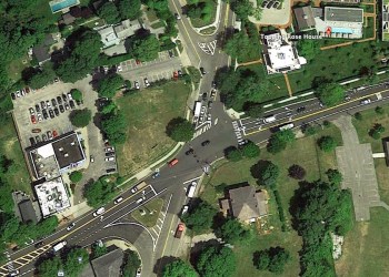 Downtown Bridgehampton from above