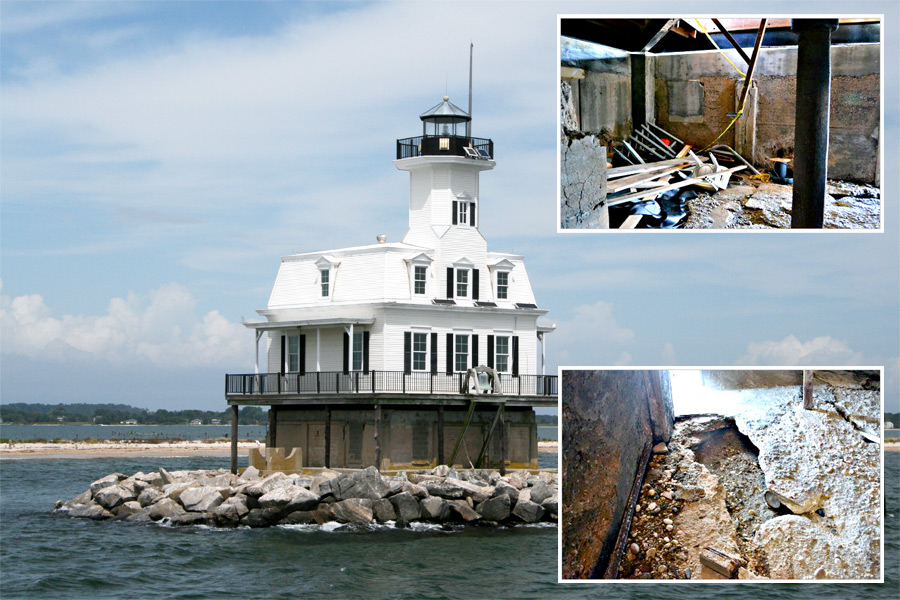 Bug Light and photos of the damage to it