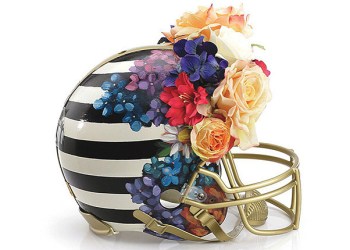 Nicole Miller's CFDA Designs foootball helmets