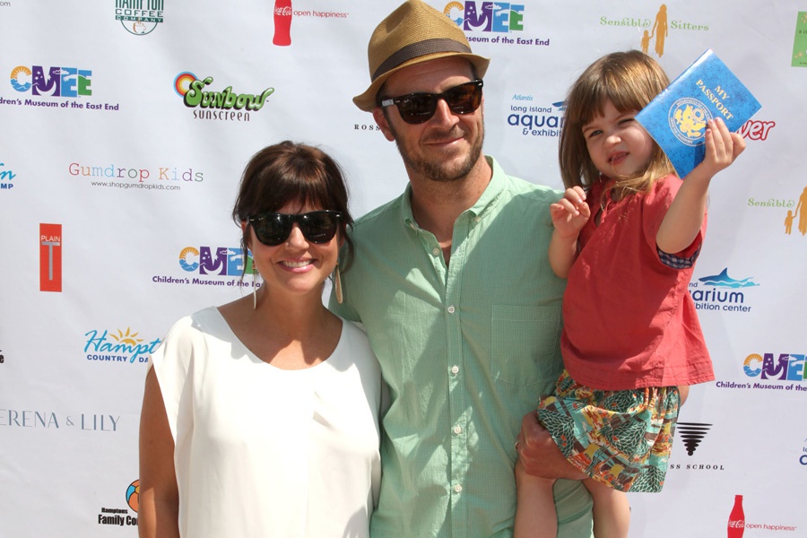 Tiffani Thiessen, husband Brady Smith and daughter Harper at CMEE