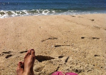 Barefoot in Montauk.