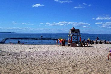 The beach at Camp Blue Bay