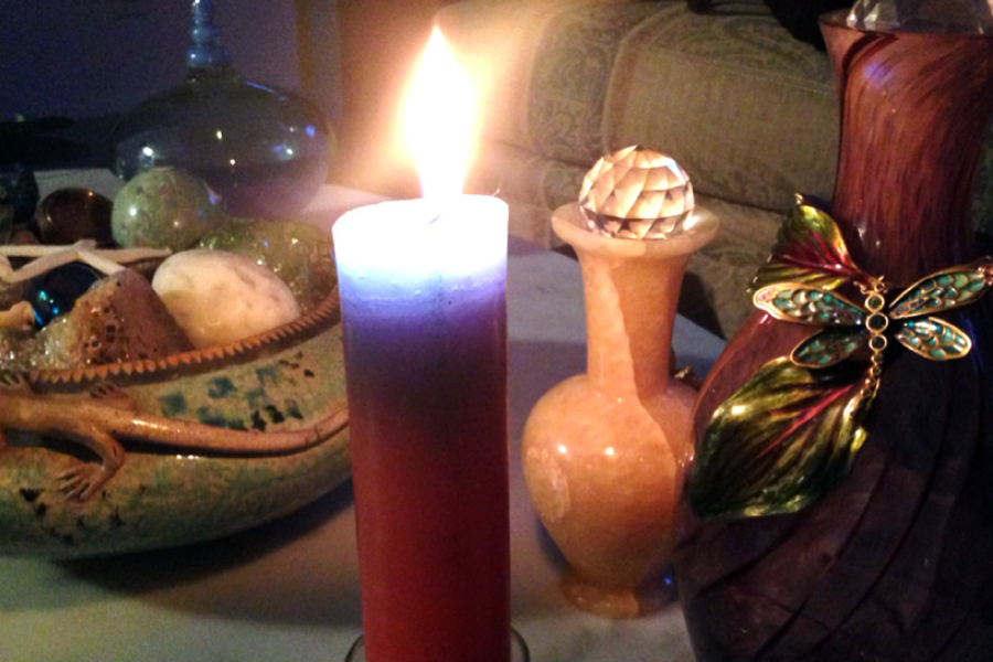 Monte Farber's ritual candle