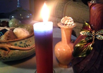 Monte Farber's ritual candle
