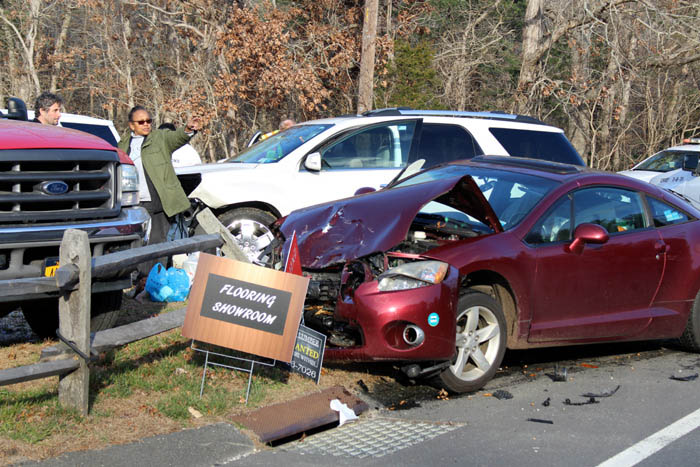 Car crash in Wainscott Saturday, December 10