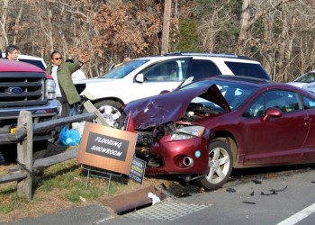 Car crash in Wainscott Saturday, December 10