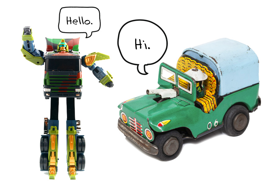 If cars (or car robots) could talk...