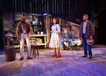 Chauncy Thomas, Georgia Warner, Preston Truman Boyd and Joe Pallister in Of Mice and Men.