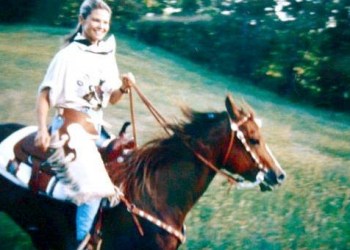 Christie Brinkley and her horse Goodbar Miss