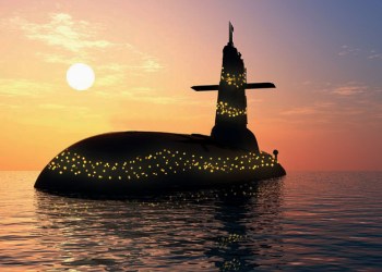 Hamptons Police Department submarine will be lit for the holidays in Montauk