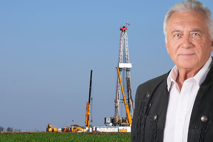 Marty DeMayo and some solar powered fracking machinery