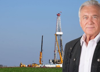 Marty DeMayo and some solar powered fracking machinery