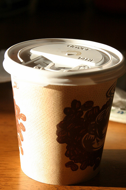 Coffee in paper cup