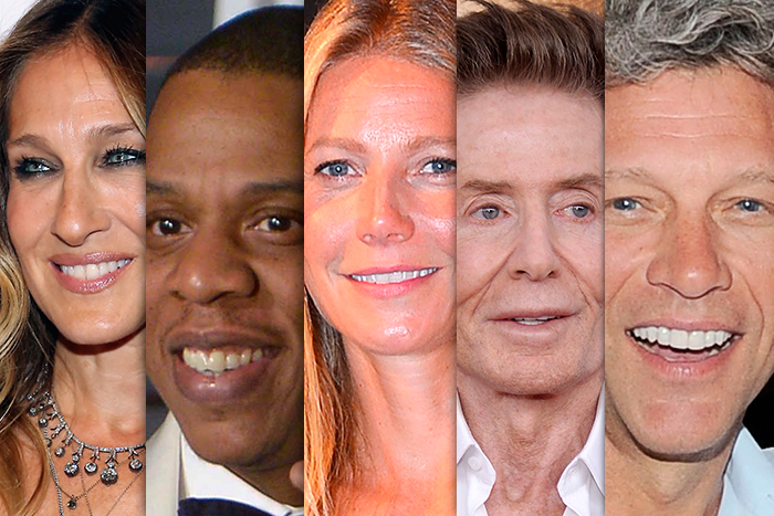 Coldplay fans: Sarah Jessica Parker, Jay-Z, Gwyneth Paltrow, Calvin Klein, Jon Bon Jovi