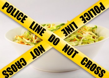 Offending coleslaw was logged into police evidence